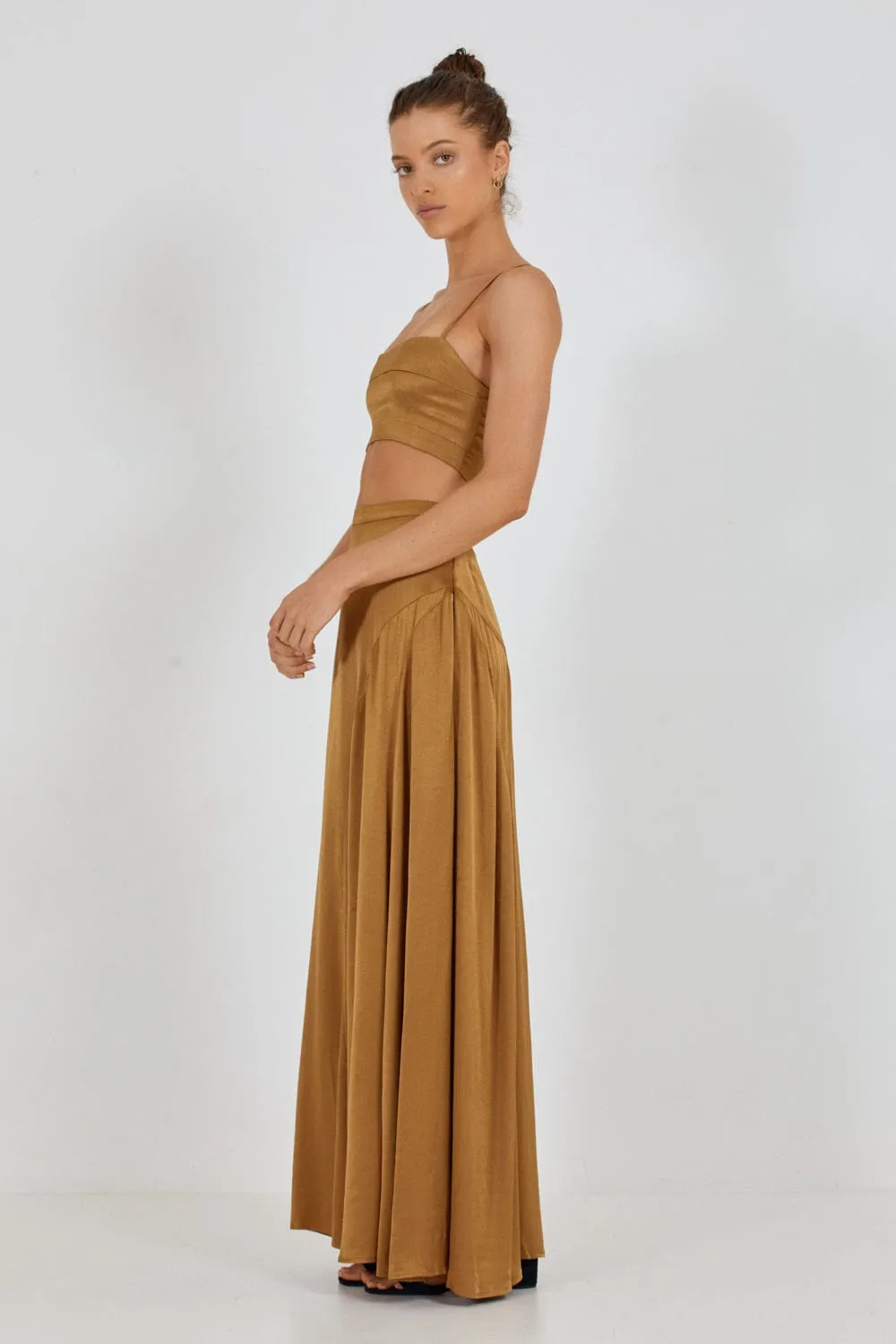 BAE | IRIANNA SKIRT - GOLD TOFFEE