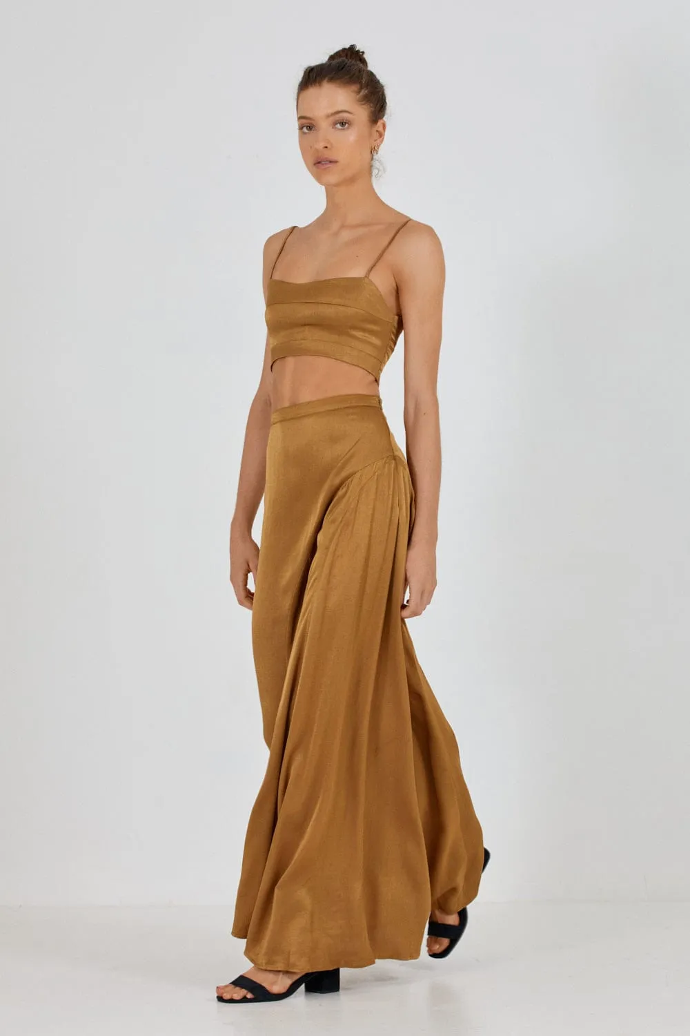 BAE | IRIANNA SKIRT - GOLD TOFFEE
