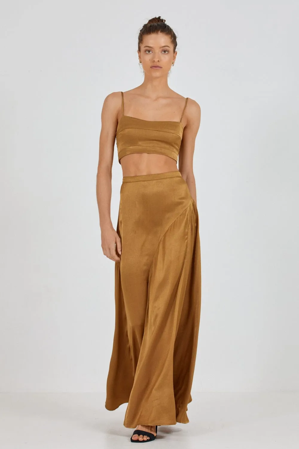 BAE | IRIANNA SKIRT - GOLD TOFFEE