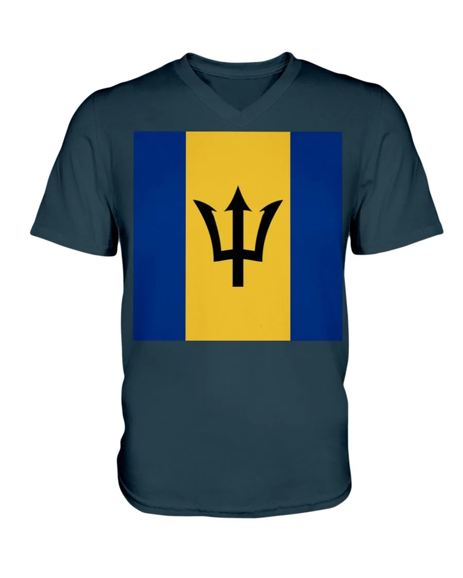 Barbados Flag  V-Neck T-Shirt