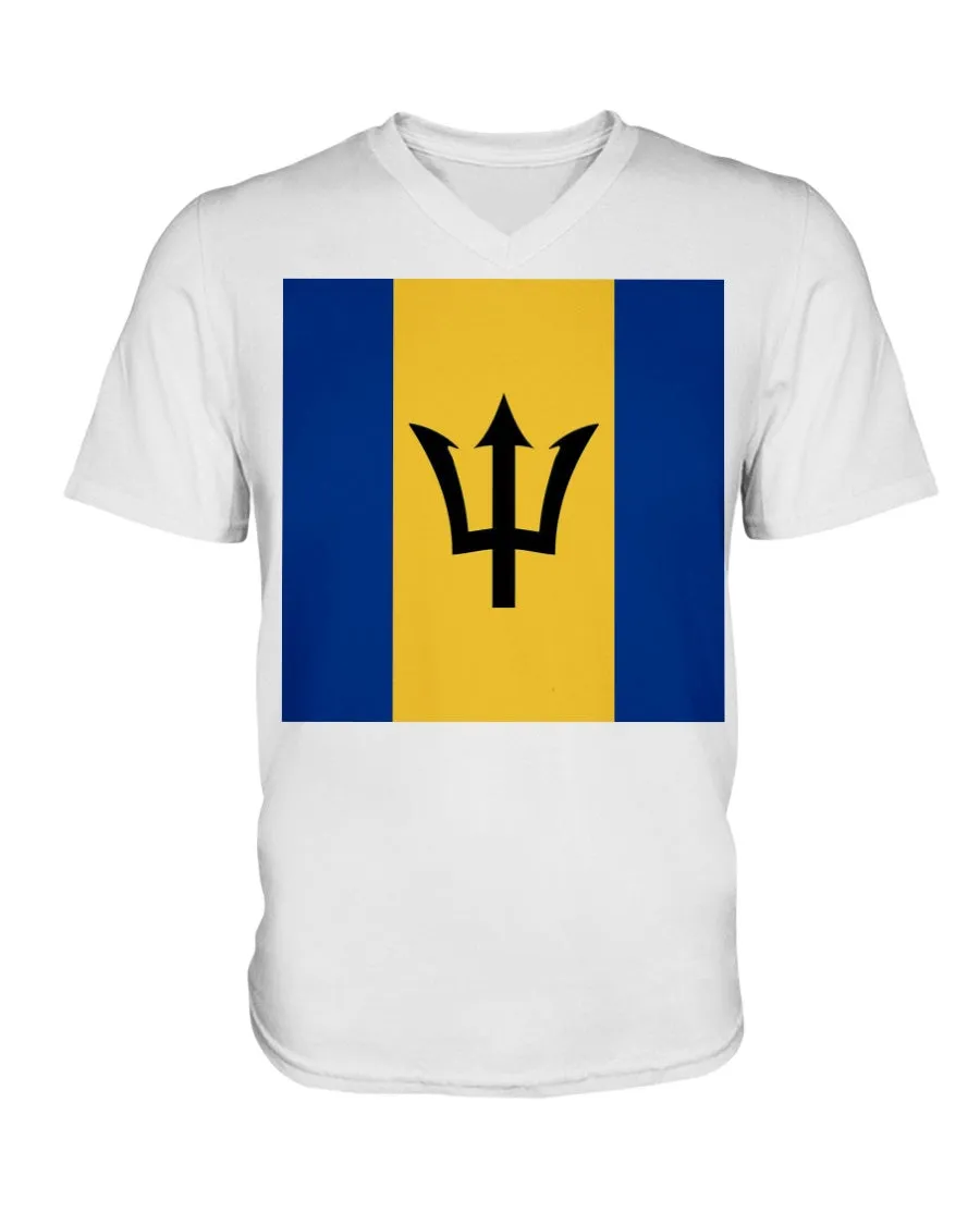 Barbados Flag  V-Neck T-Shirt