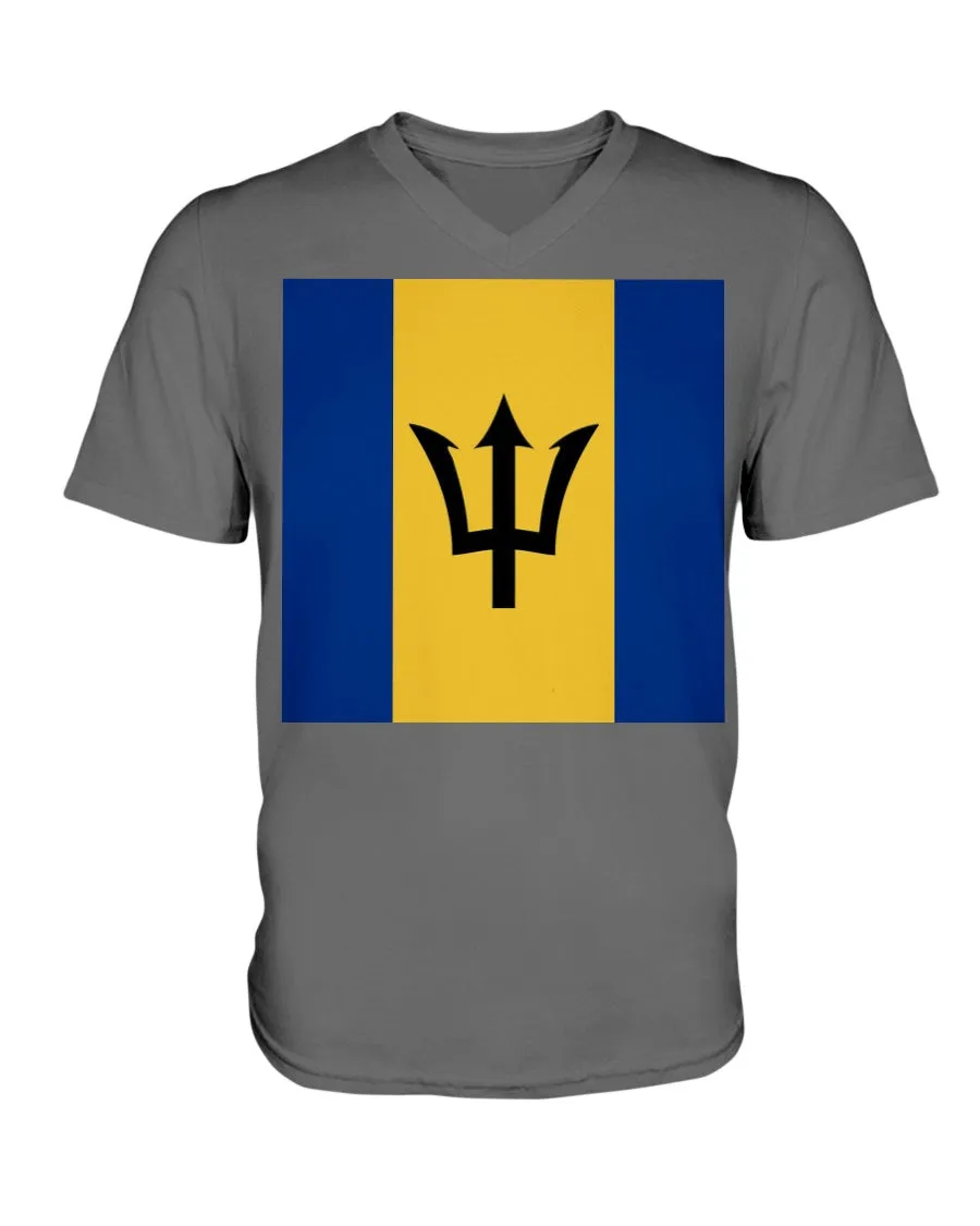 Barbados Flag  V-Neck T-Shirt