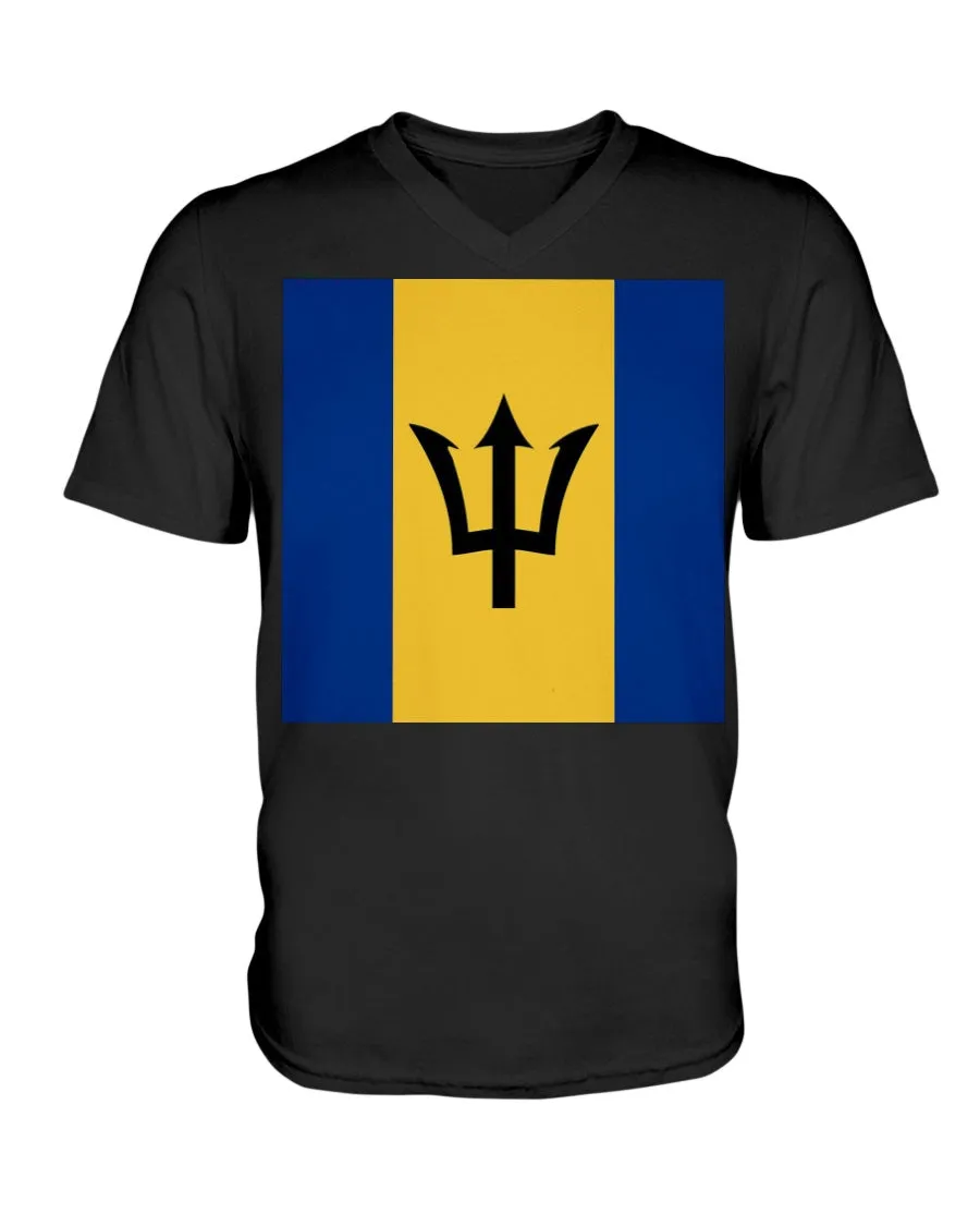 Barbados Flag  V-Neck T-Shirt