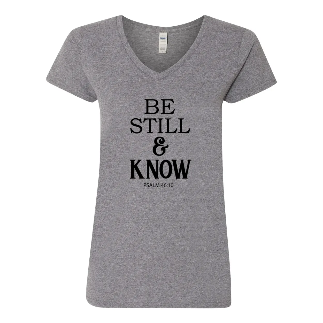 Be Still & Know Christian V-Neck T-Shirt