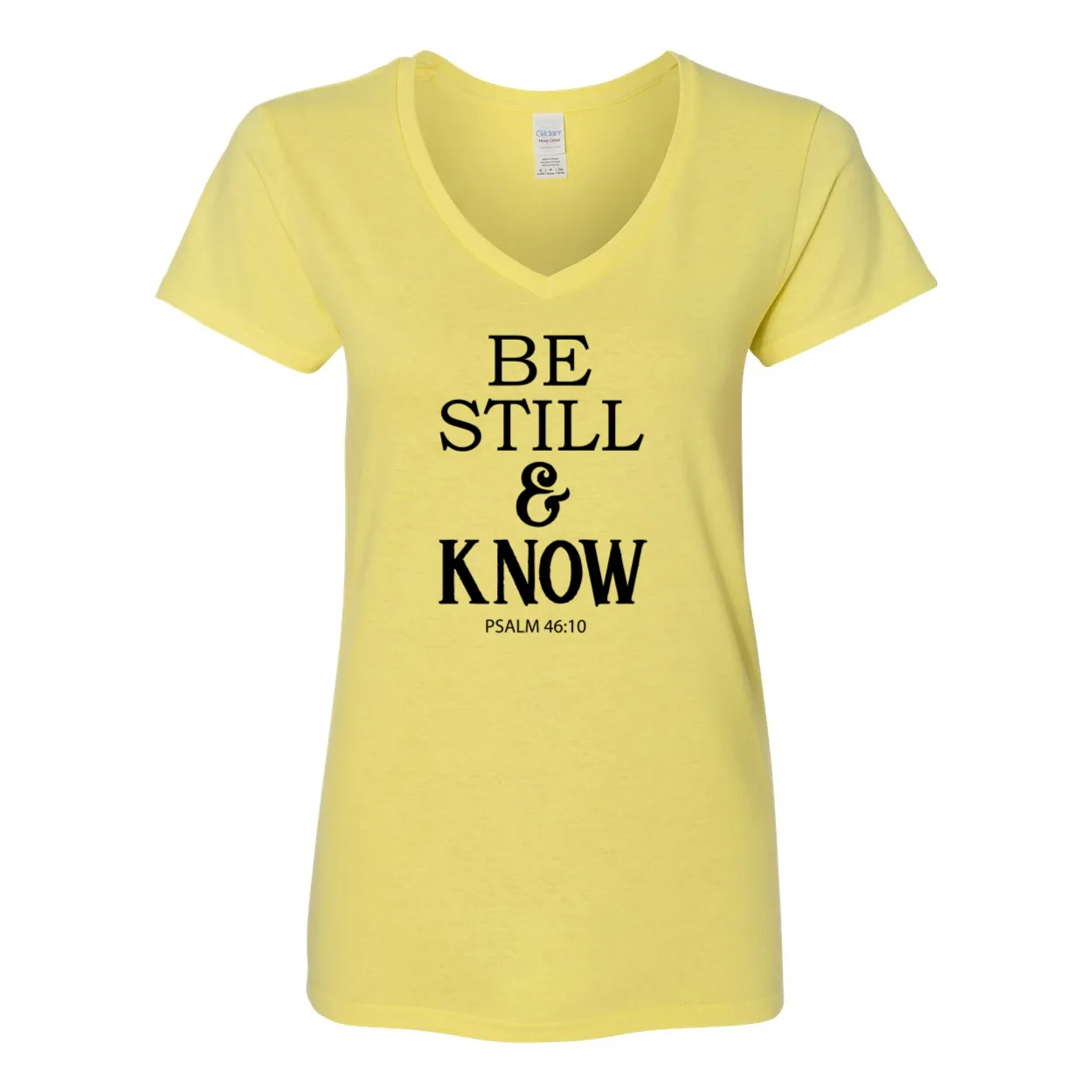 Be Still & Know Christian V-Neck T-Shirt