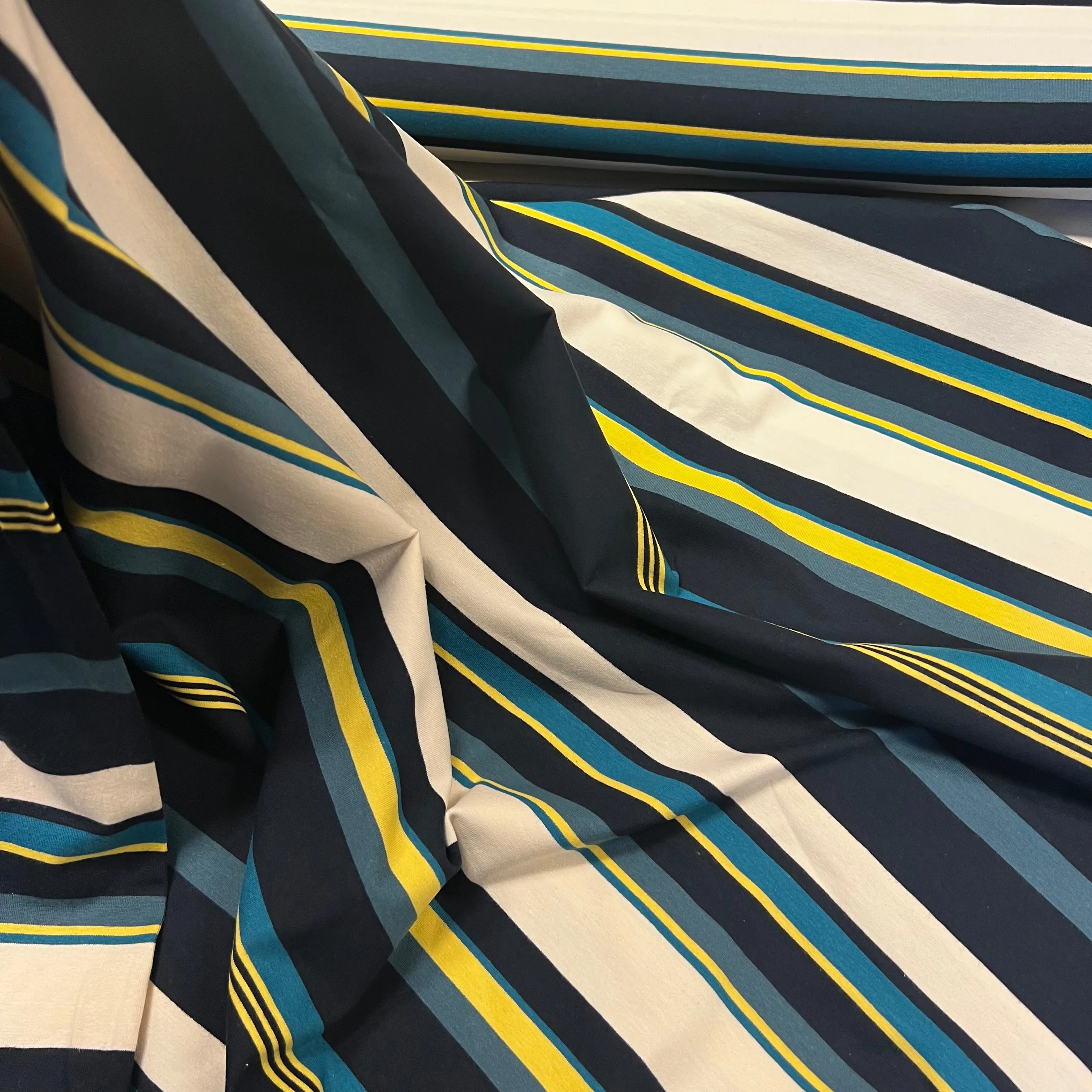 Beach Stripe Viscose Jersey