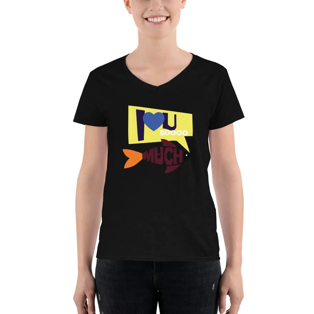 Bengali Lightweight V-Neck T-Shirt - I love you so much