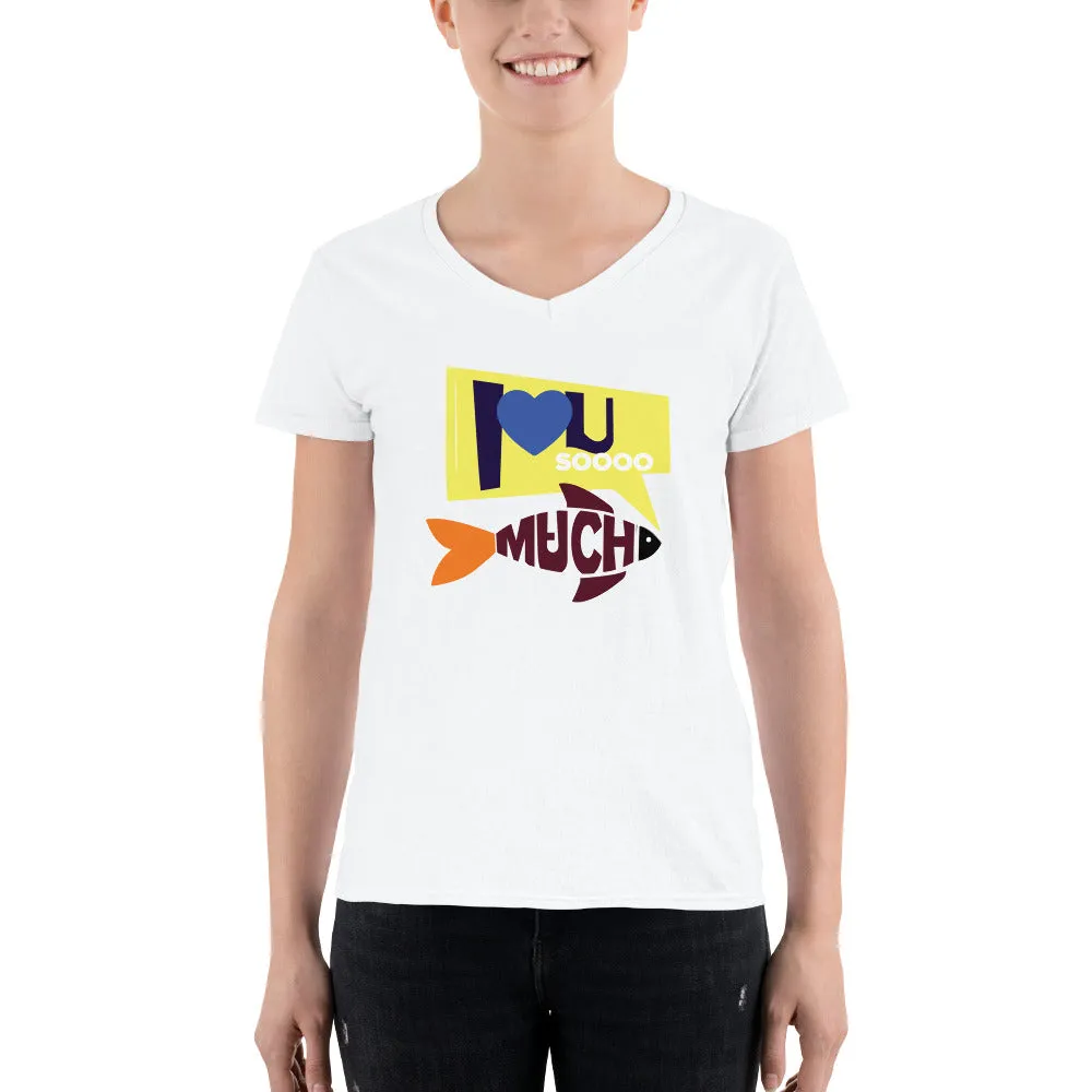 Bengali Lightweight V-Neck T-Shirt - I love you so much