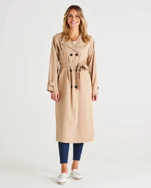BETTY BASICS ZIMMER TRENCH COAT SAND