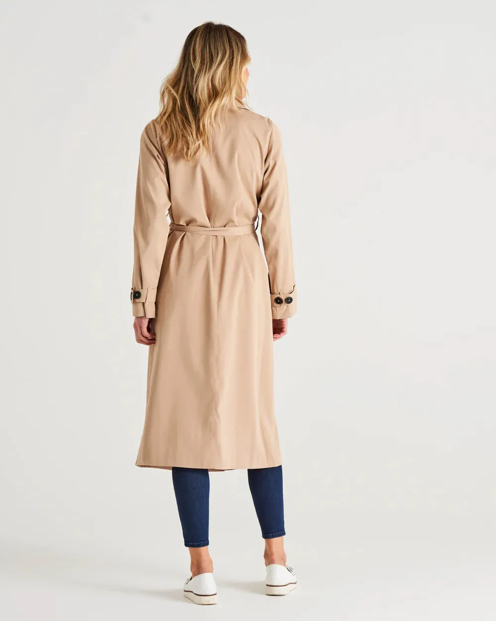 BETTY BASICS ZIMMER TRENCH COAT SAND