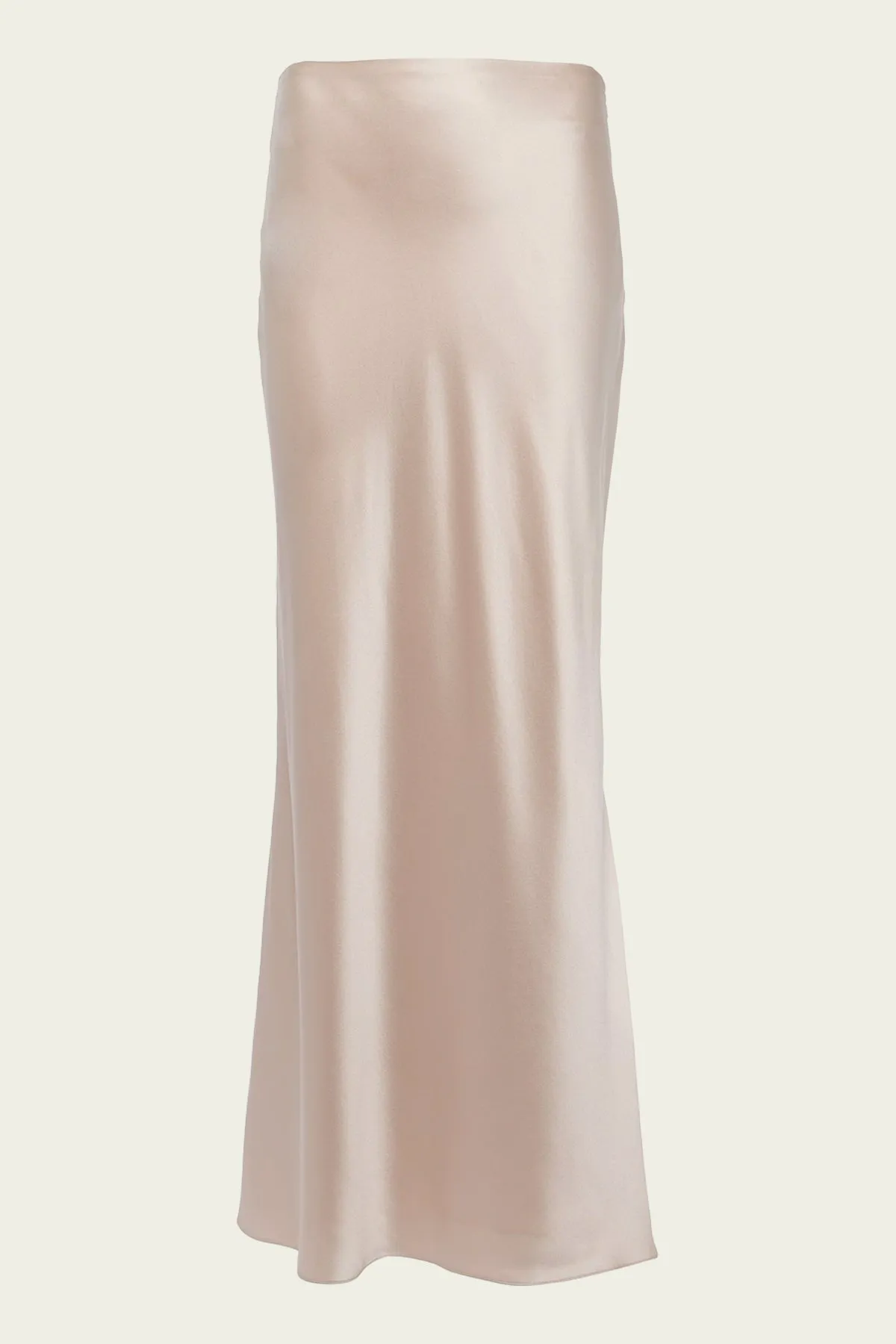 Bias Maxi Skirt in Stone