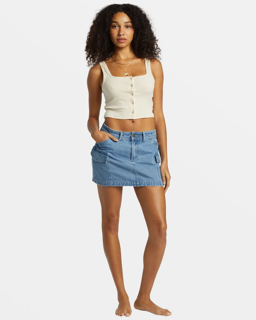 Billabong Hilary Denim Cargo Skirt