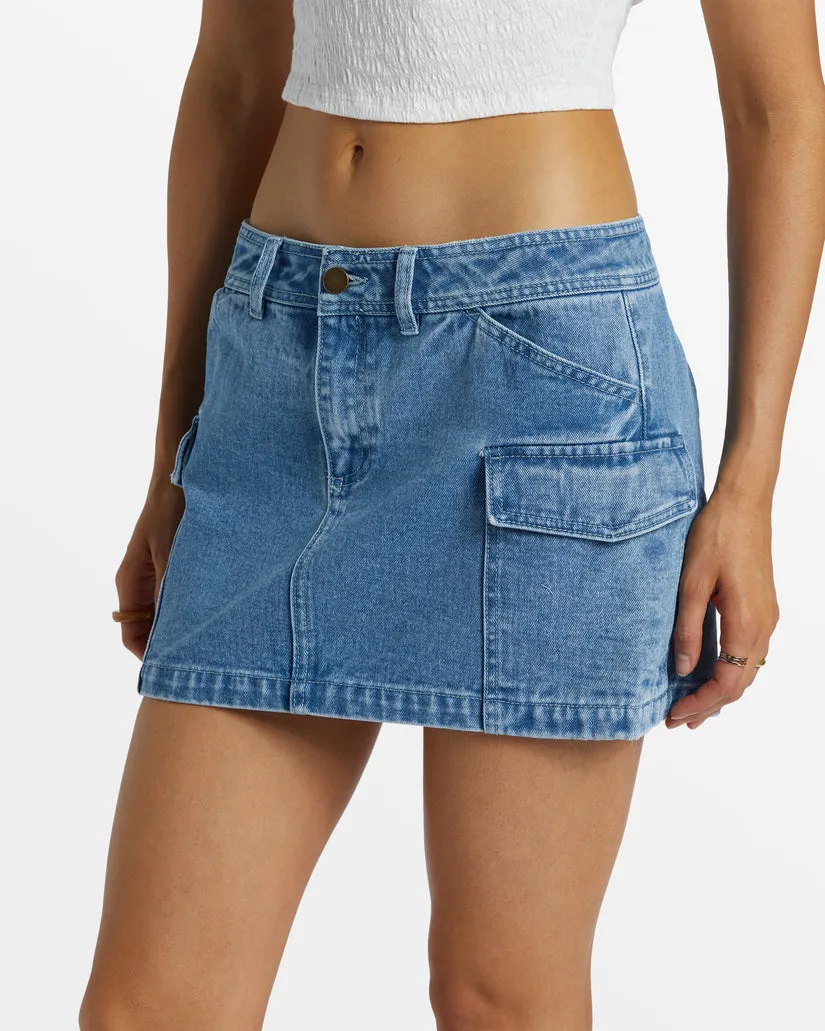 Billabong Hilary Denim Cargo Skirt
