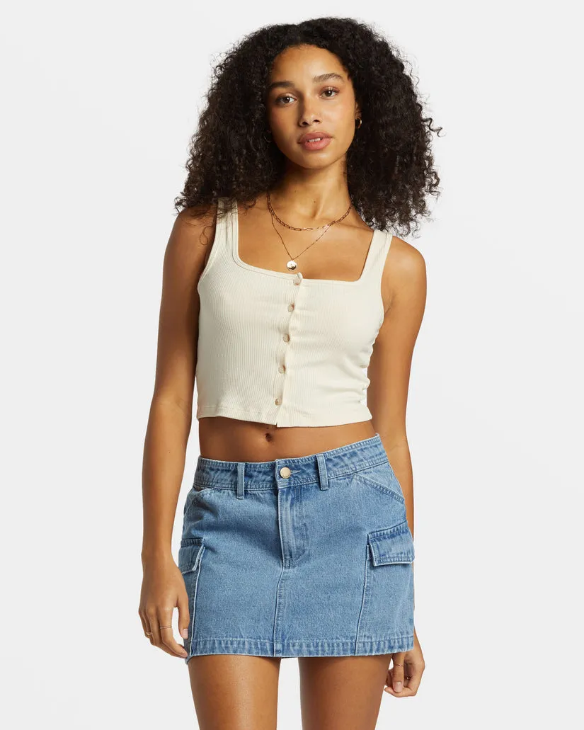 Billabong Hilary Denim Cargo Skirt