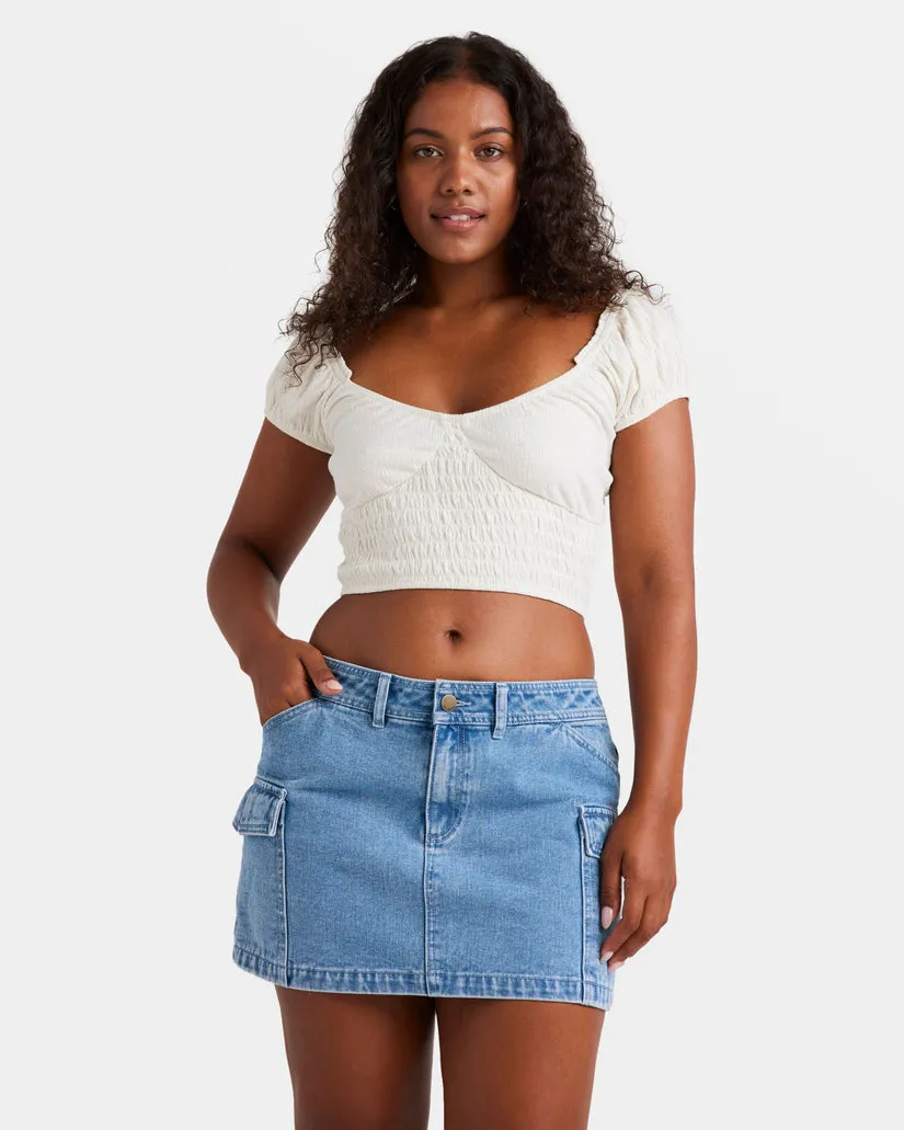 Billabong Hilary Denim Cargo Skirt