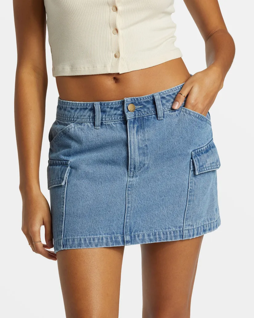 Billabong Hilary Denim Cargo Skirt