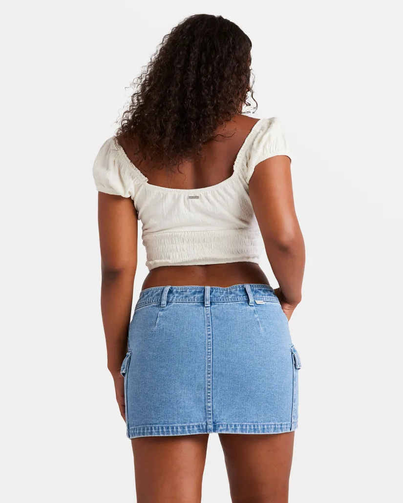 Billabong Hilary Denim Cargo Skirt