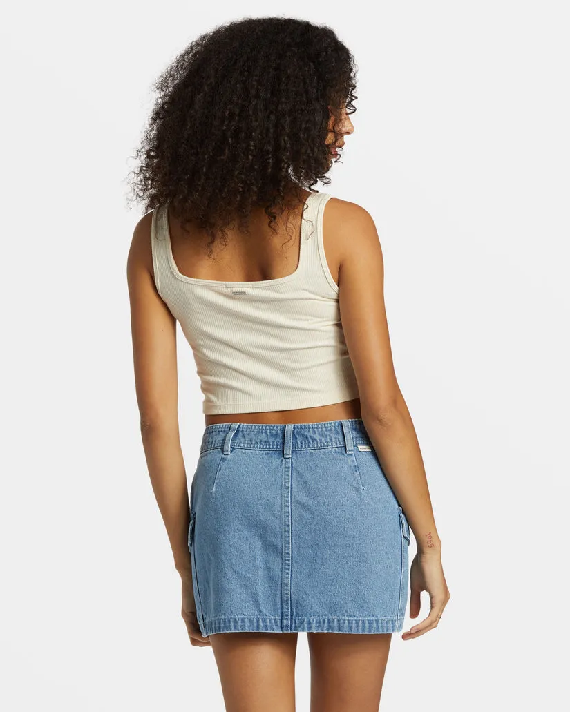 Billabong Hilary Denim Cargo Skirt