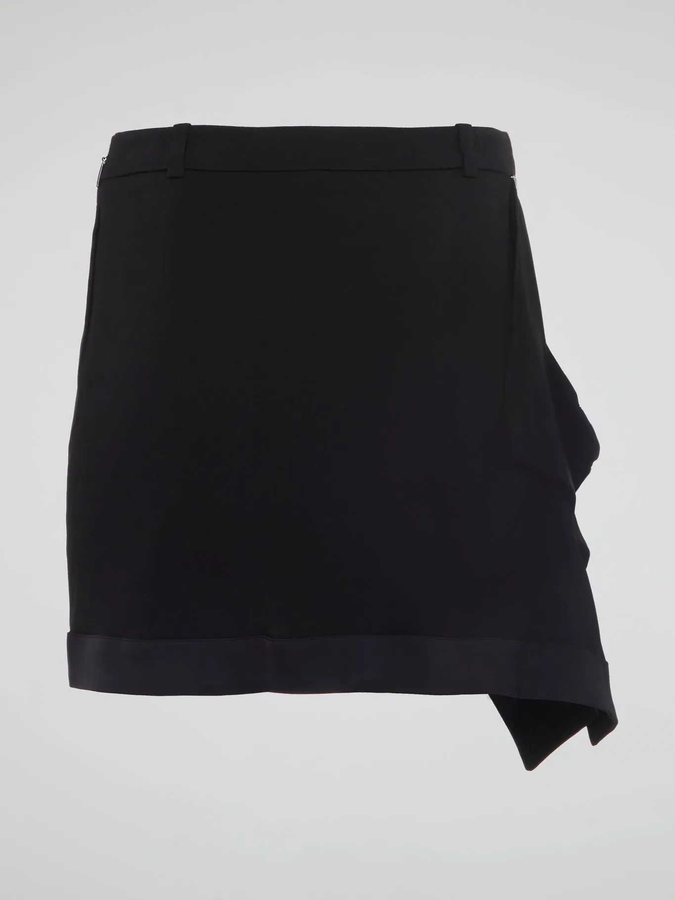 Black Asymmetrical Mini Skirt
