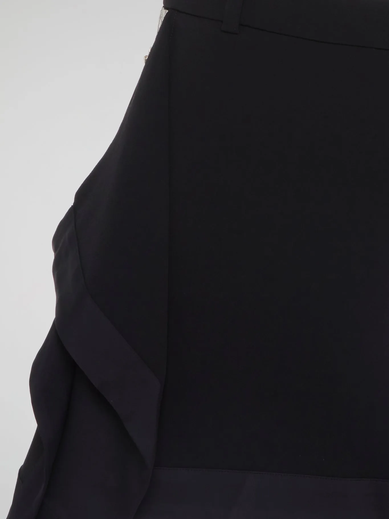 Black Asymmetrical Mini Skirt