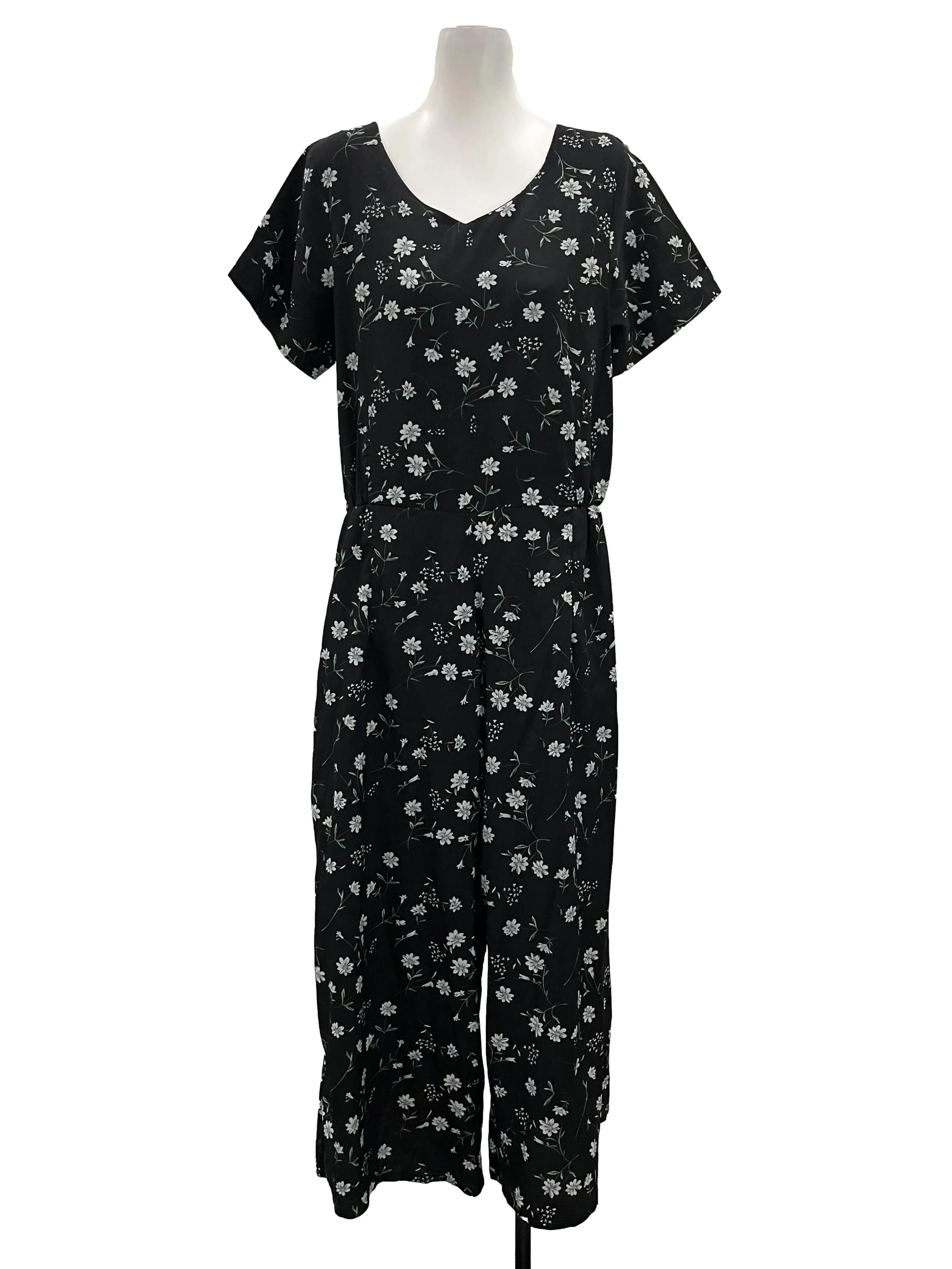 Black Floral Jumpsuit