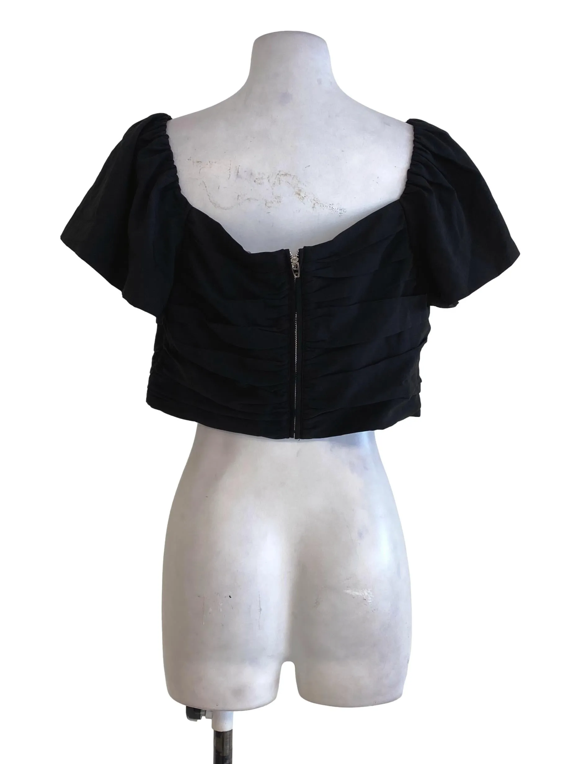 Black Pleated Top