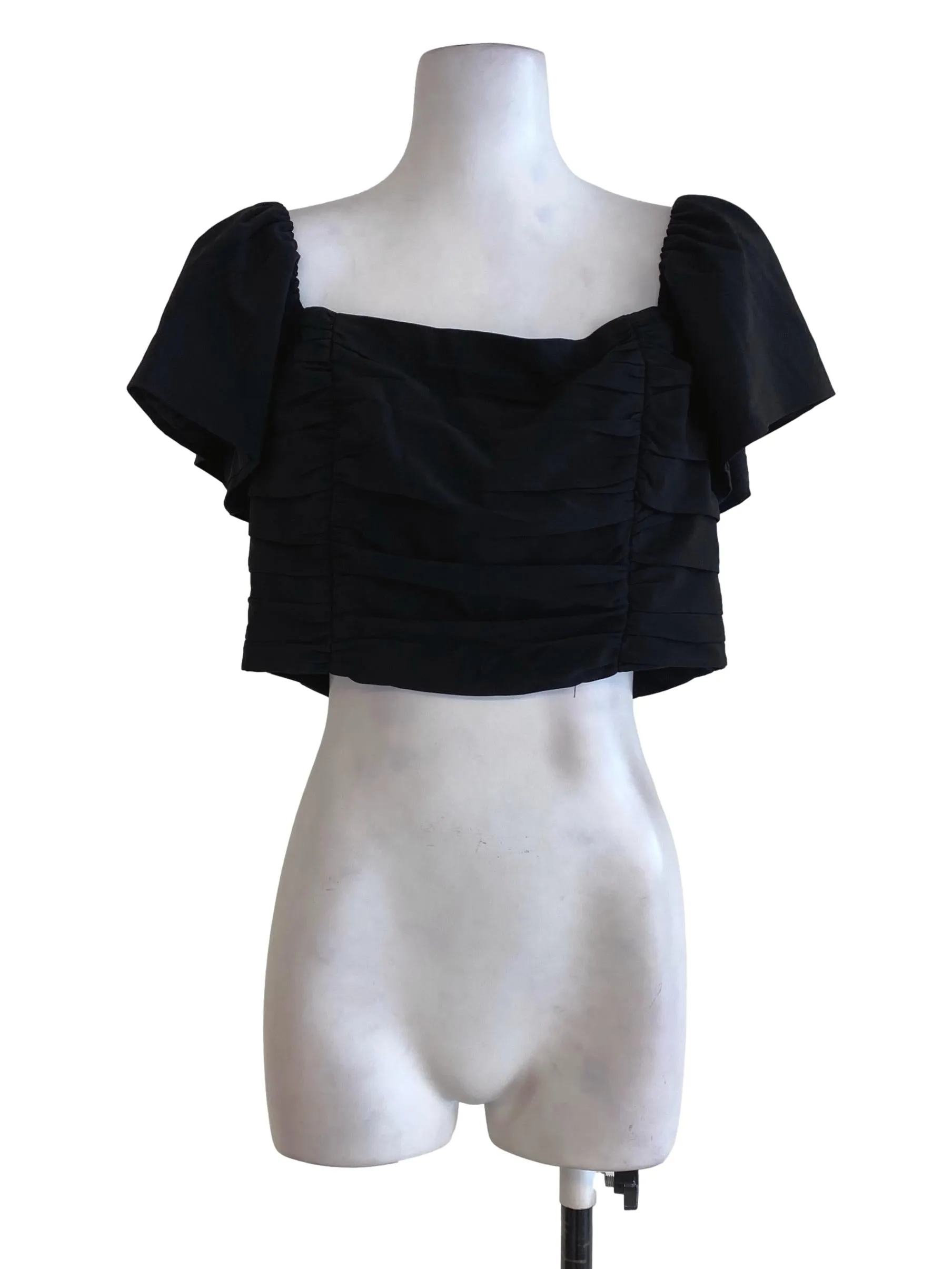 Black Pleated Top