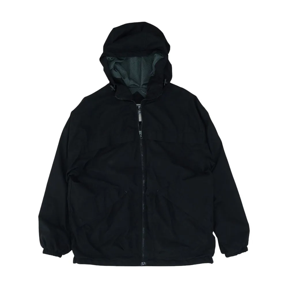Black Solid Rain Jacket
