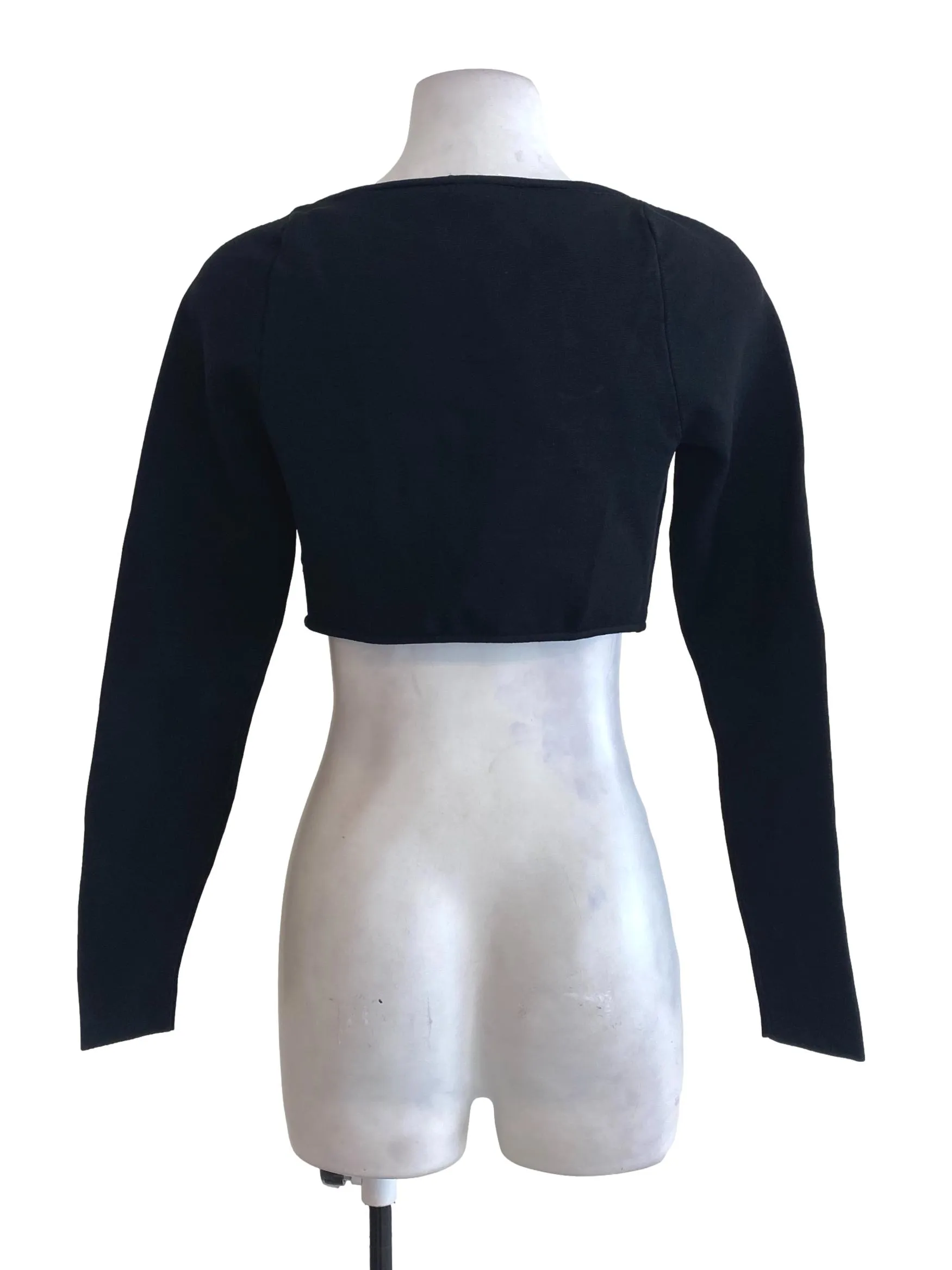 Black Square Neck Top