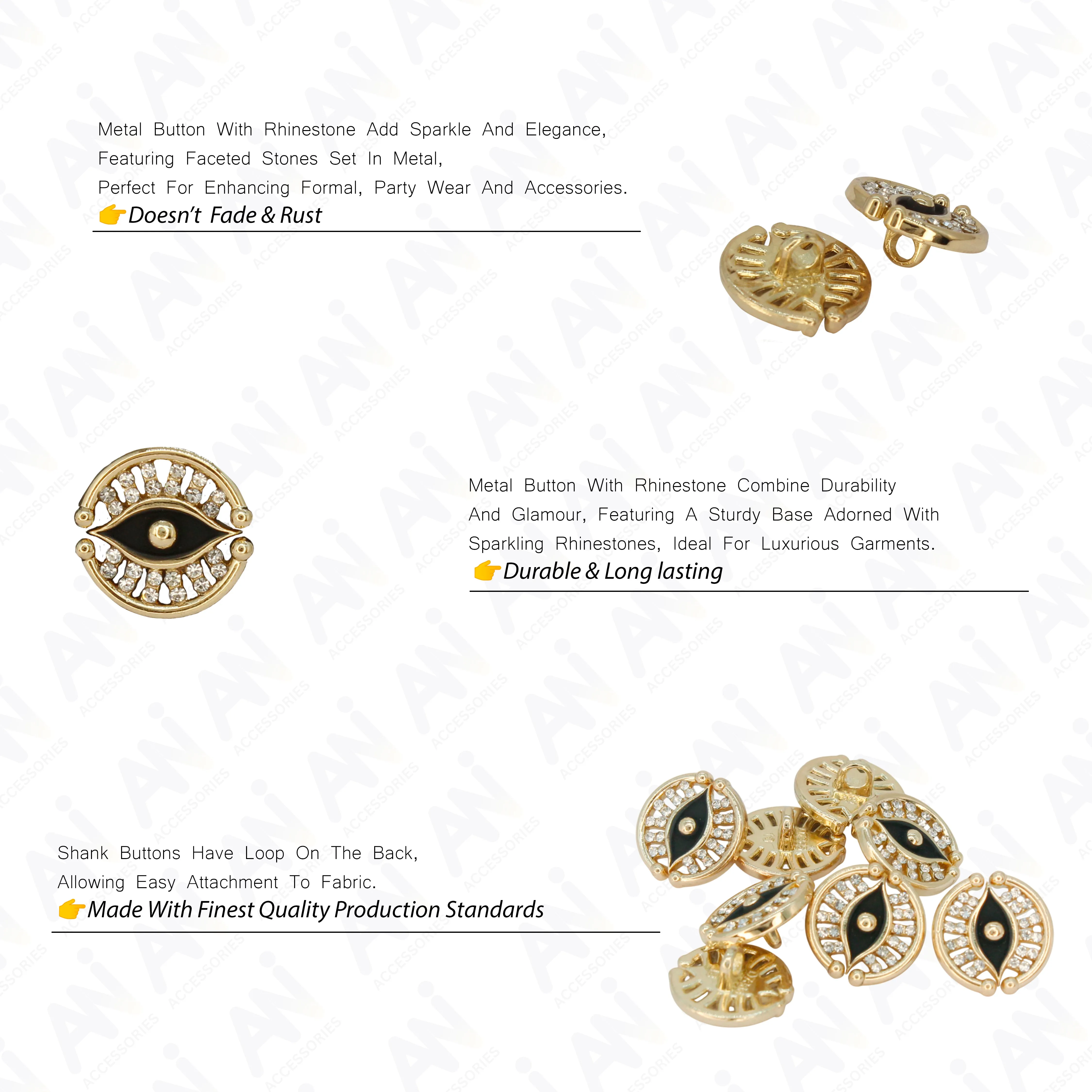 Blessing Evil Eye Design Button