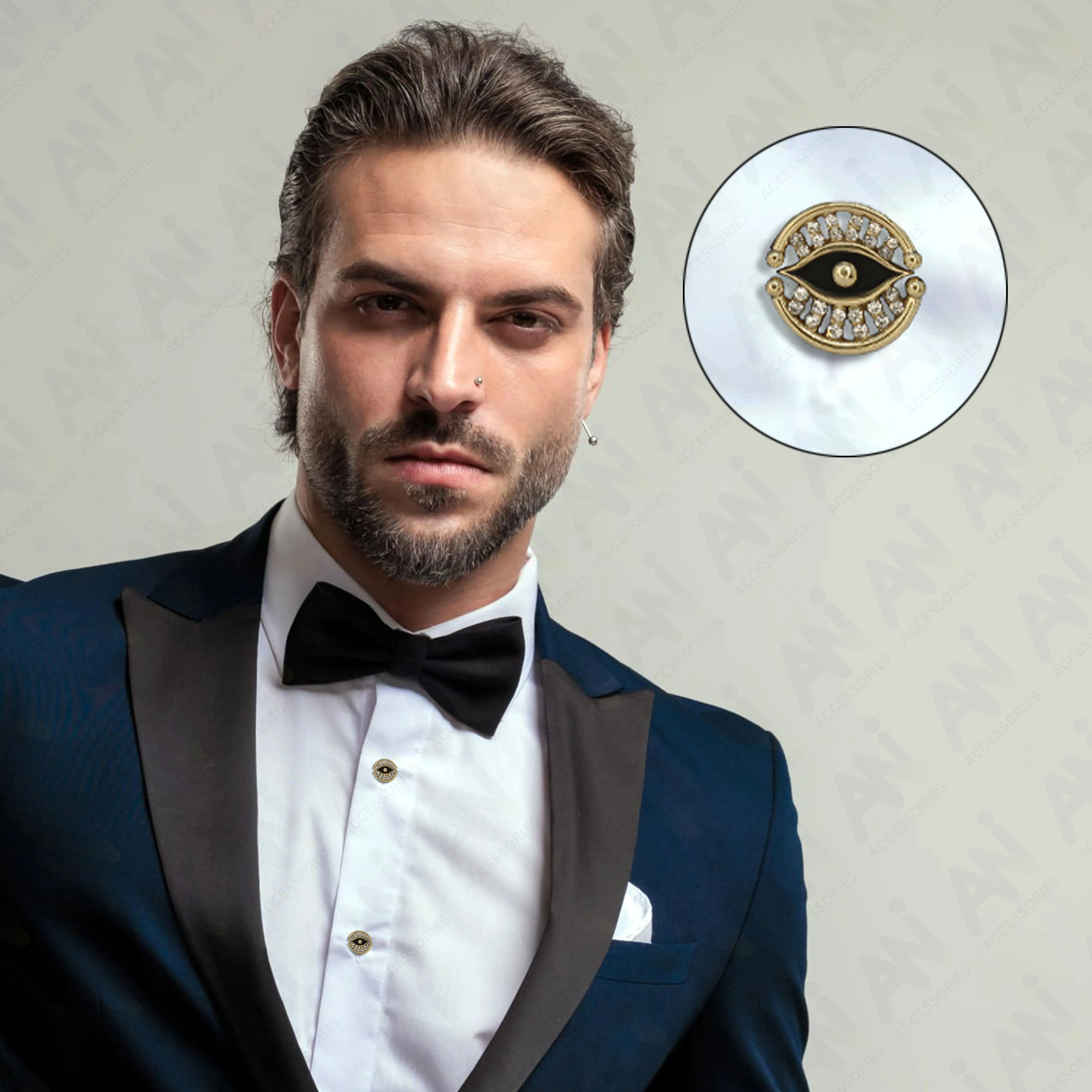Blessing Evil Eye Design Button
