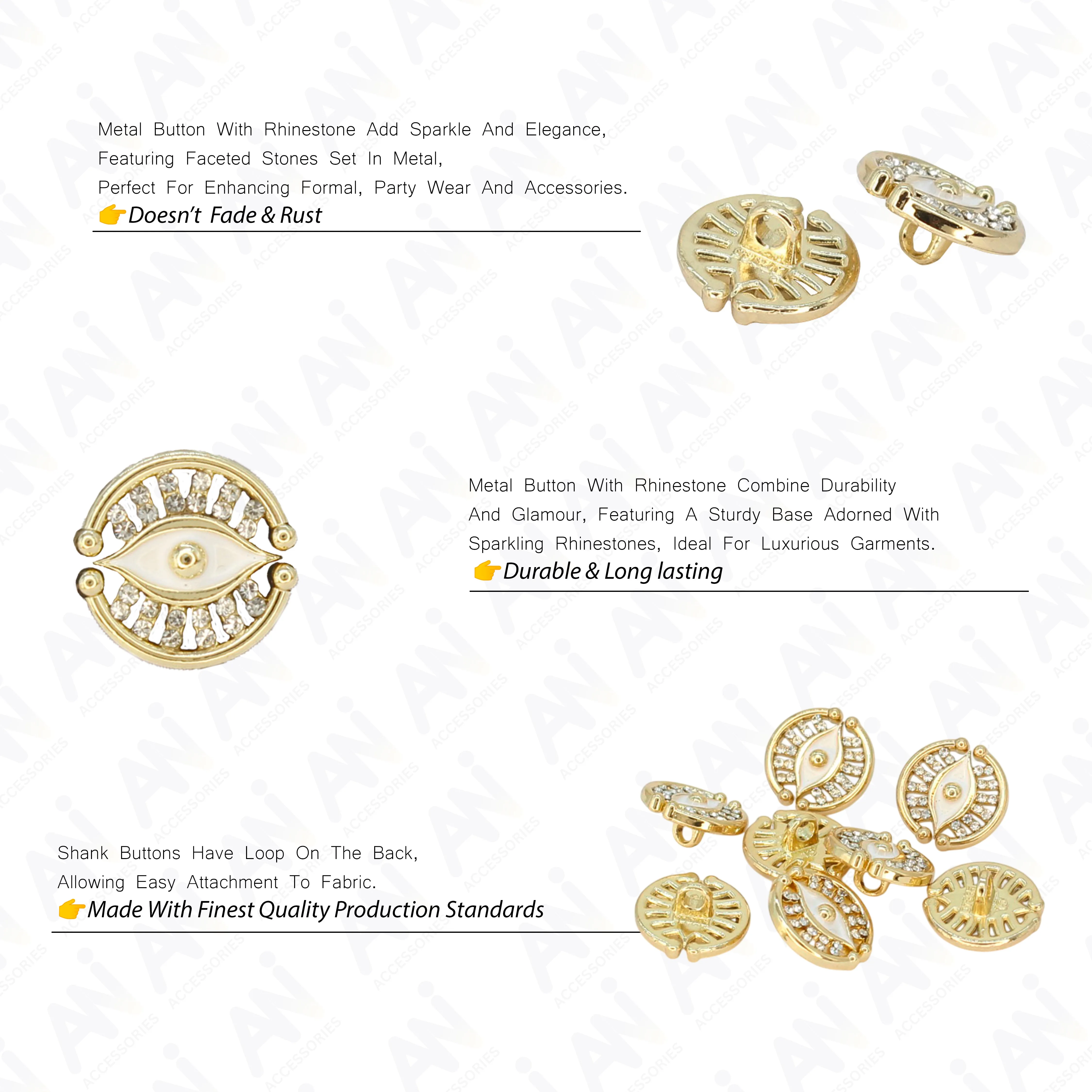 Blessing Evil Eye Design Button