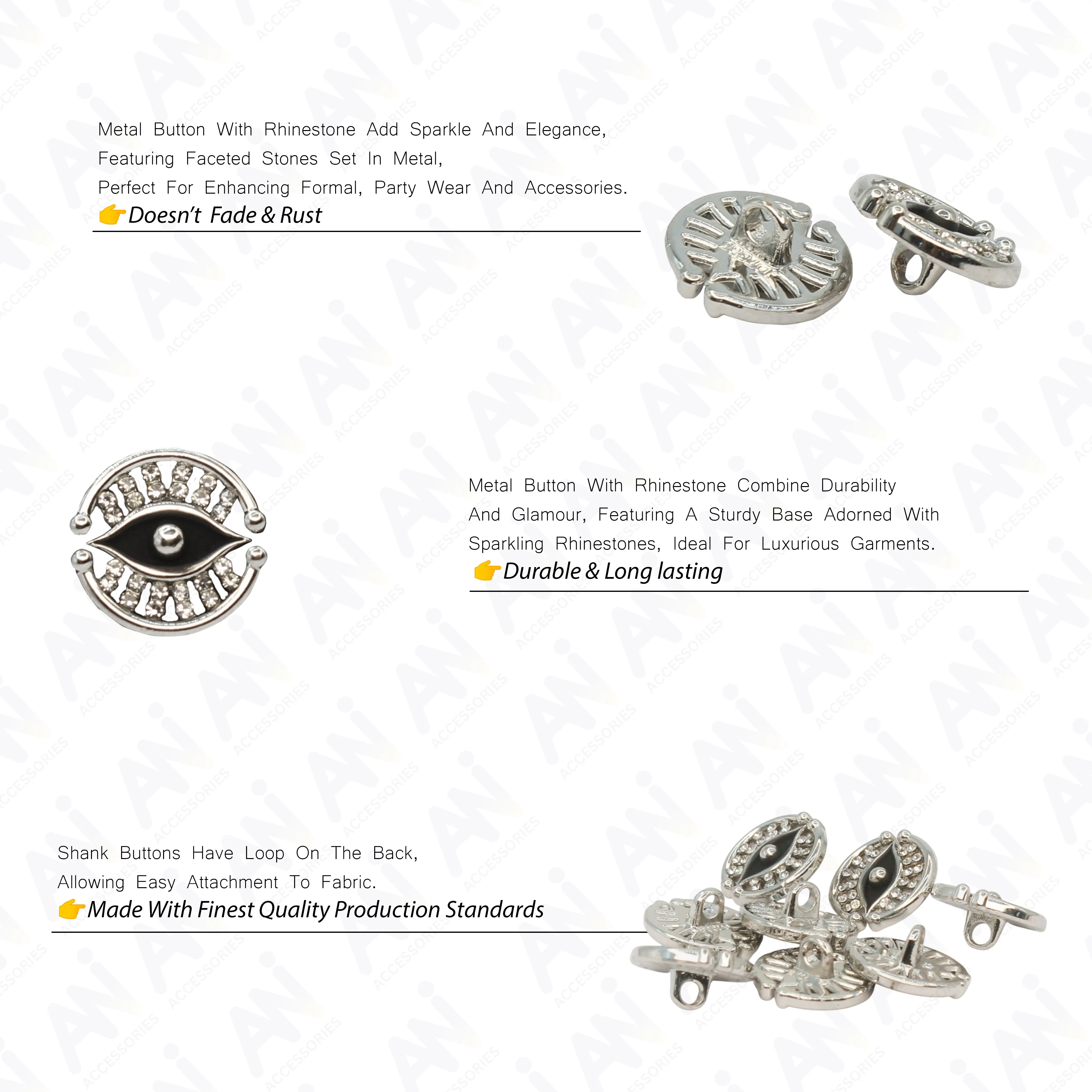 Blessing Evil Eye Design Button