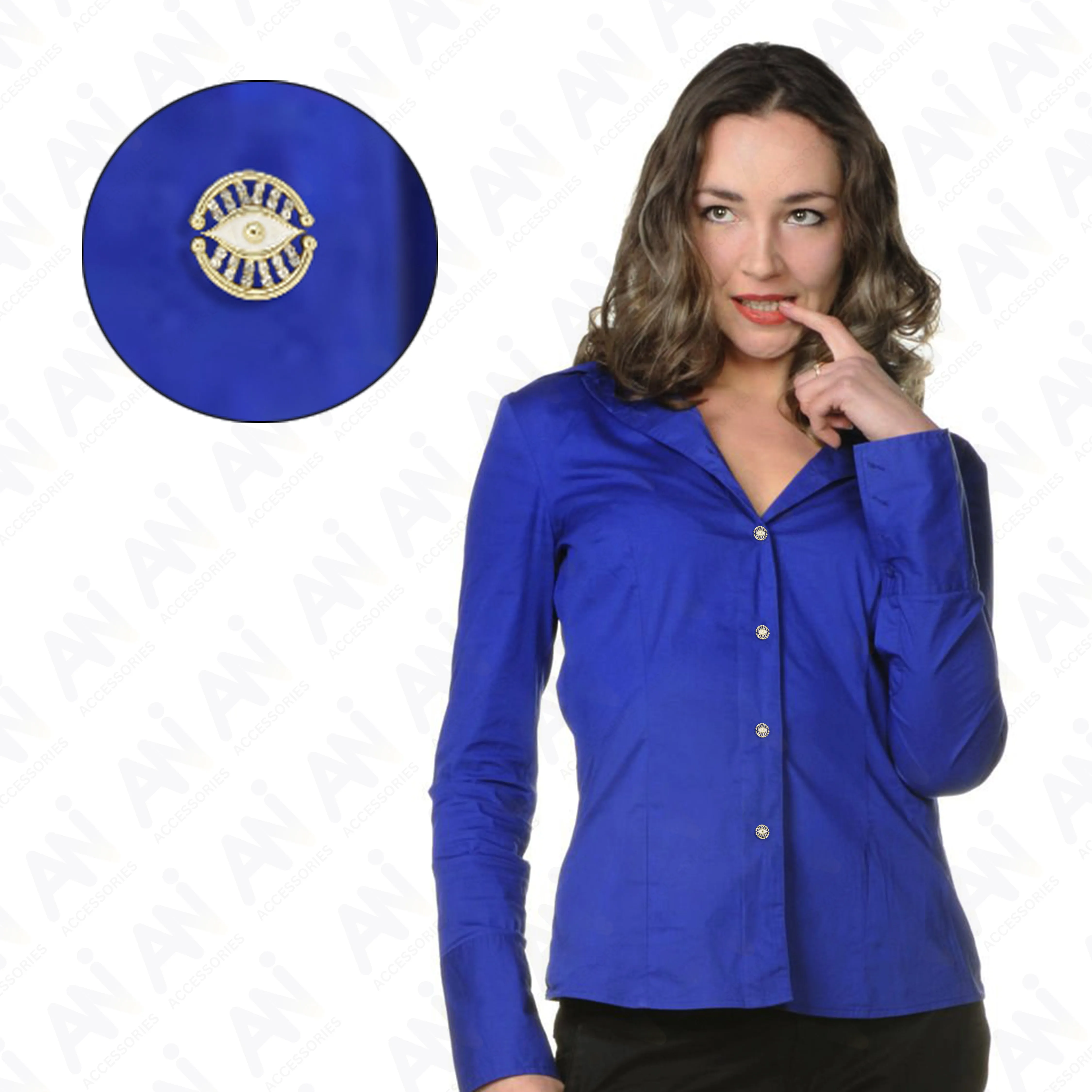Blessing Evil Eye Design Button