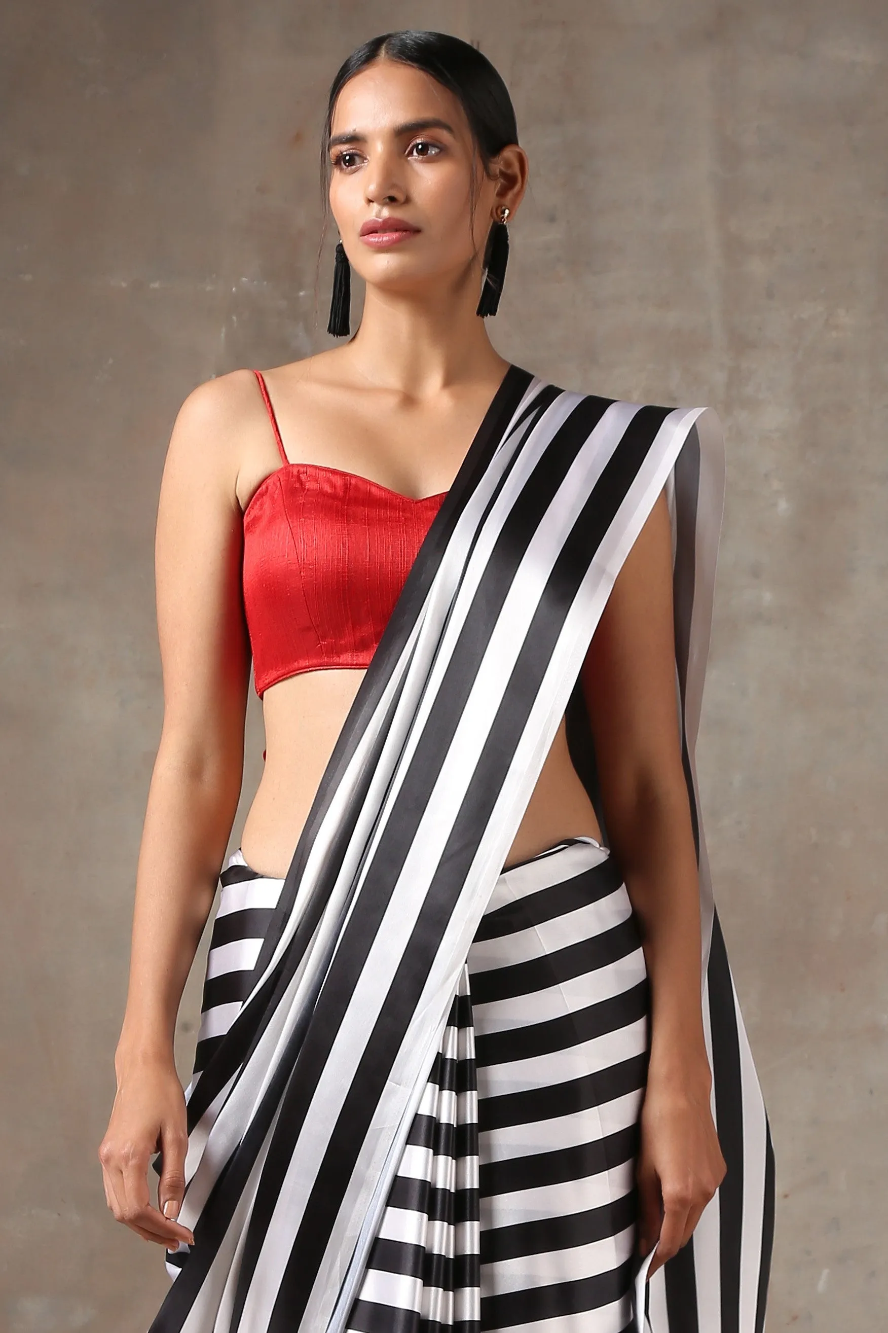 Blouse - Red Cotton Silk