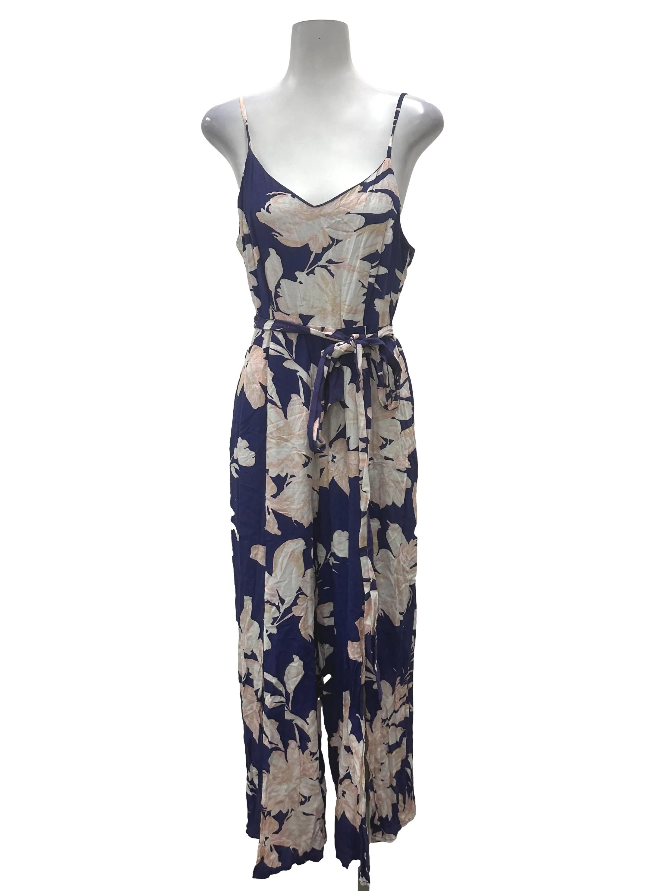 Blue Floral Jumpsuit