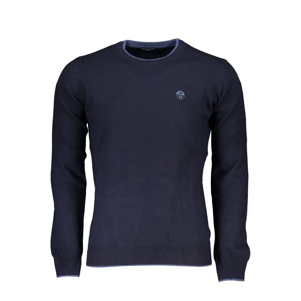 Blue Polyamide Men Sweater