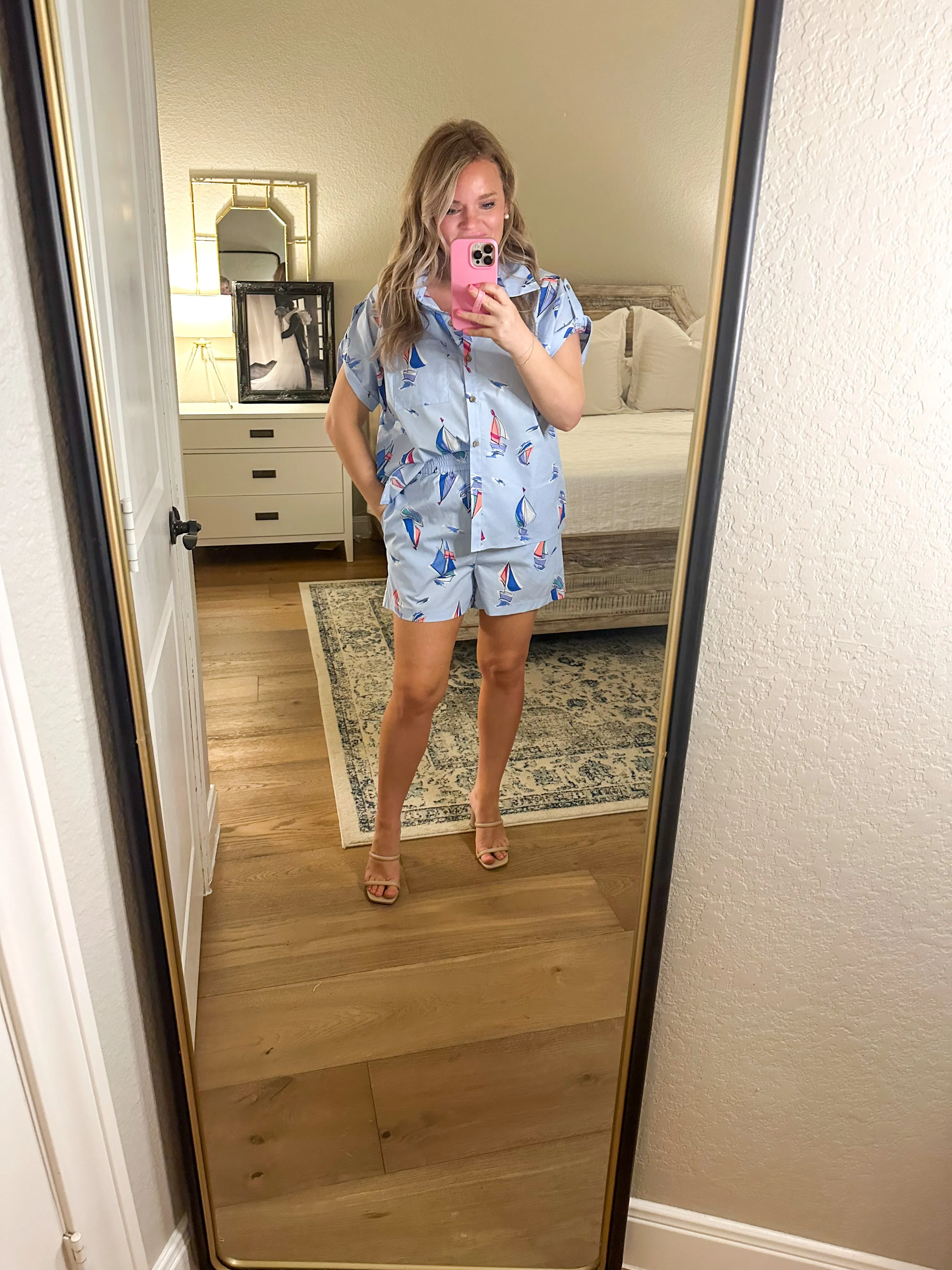 Blue Sailboat Button Down