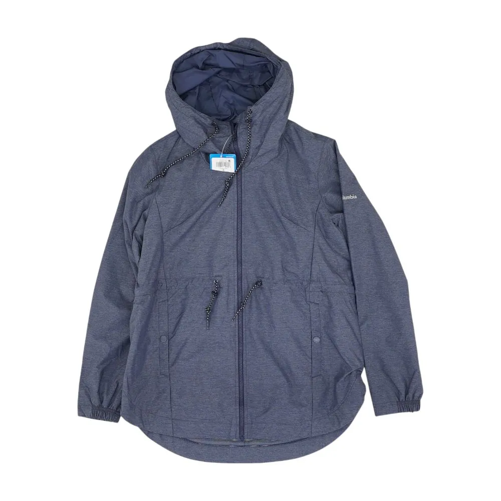 Blue Solid Rain Jacket