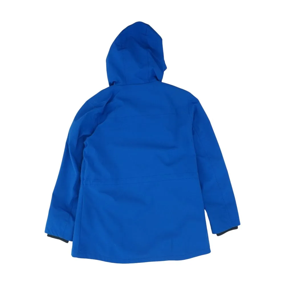 Blue Solid Rain Jacket