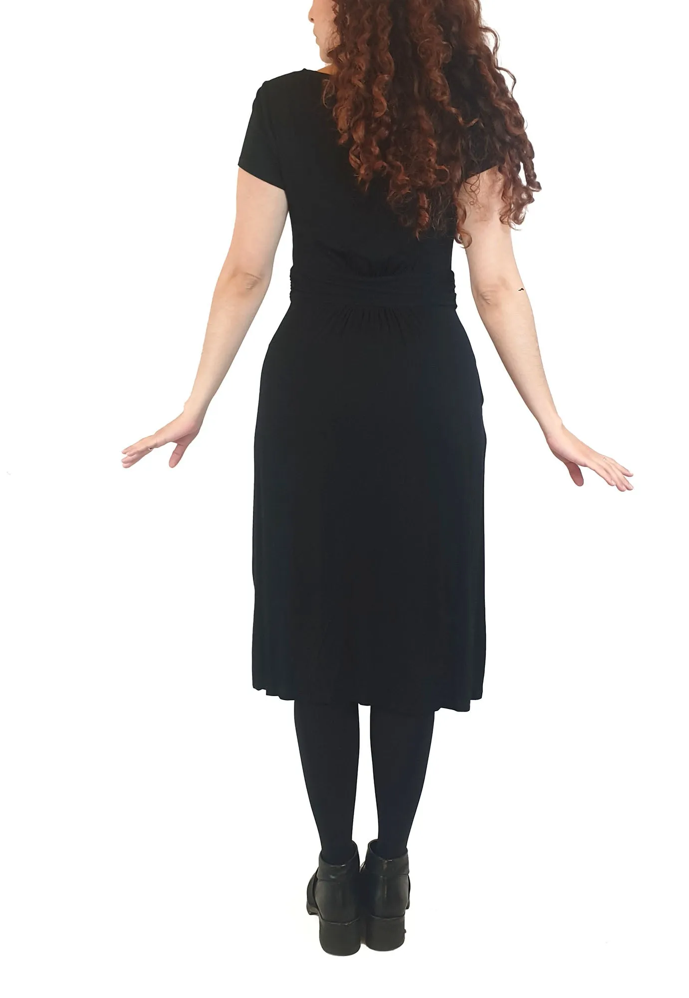 Boden black short sleeve dress size UK 10