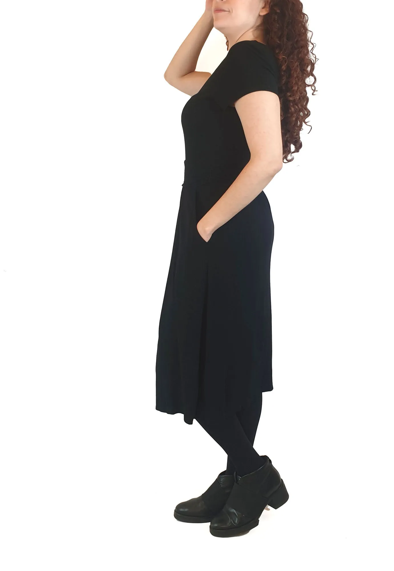 Boden black short sleeve dress size UK 10