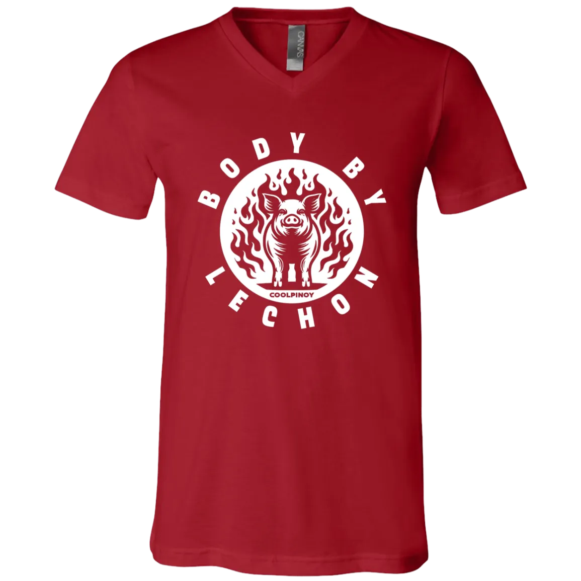 Body By Lechon Circle Unisex Jersey V-Neck T-Shirt