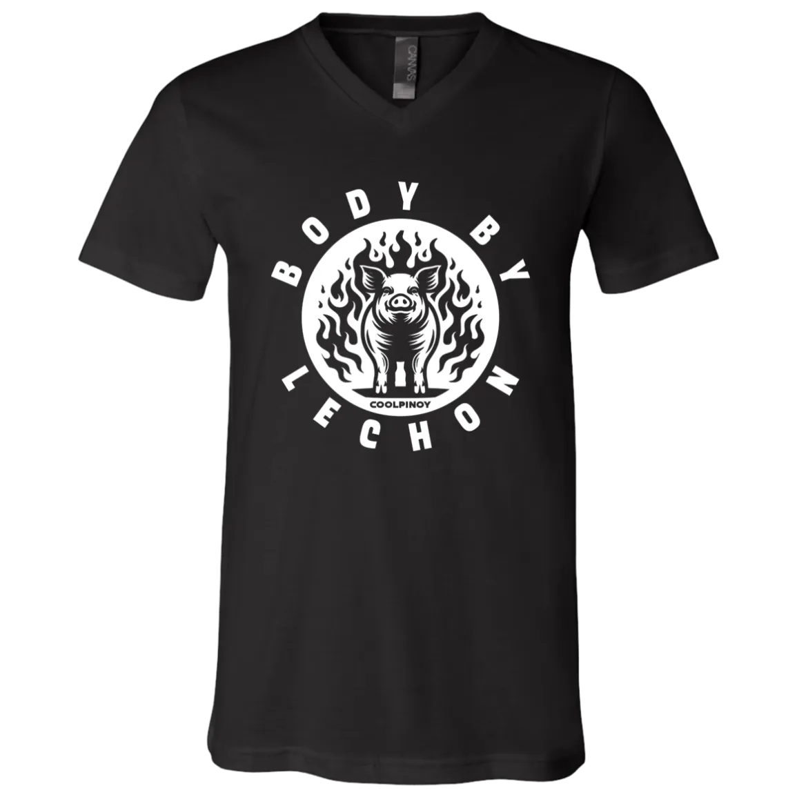 Body By Lechon Circle Unisex Jersey V-Neck T-Shirt