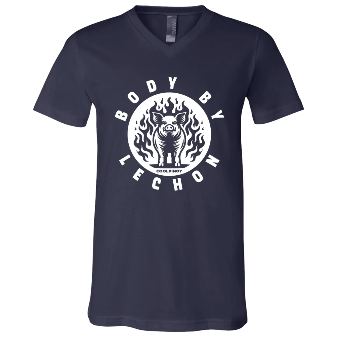Body By Lechon Circle Unisex Jersey V-Neck T-Shirt