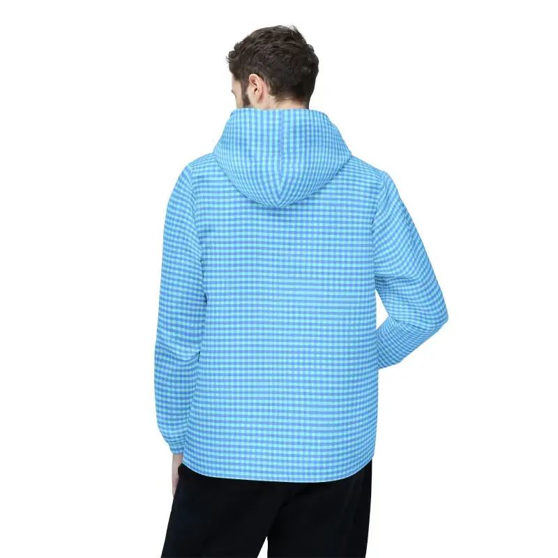 Bold Blue Checks Windbreaker Unisex Style Perfection