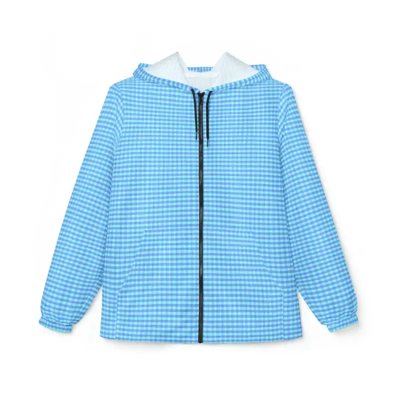 Bold Blue Checks Windbreaker Unisex Style Perfection