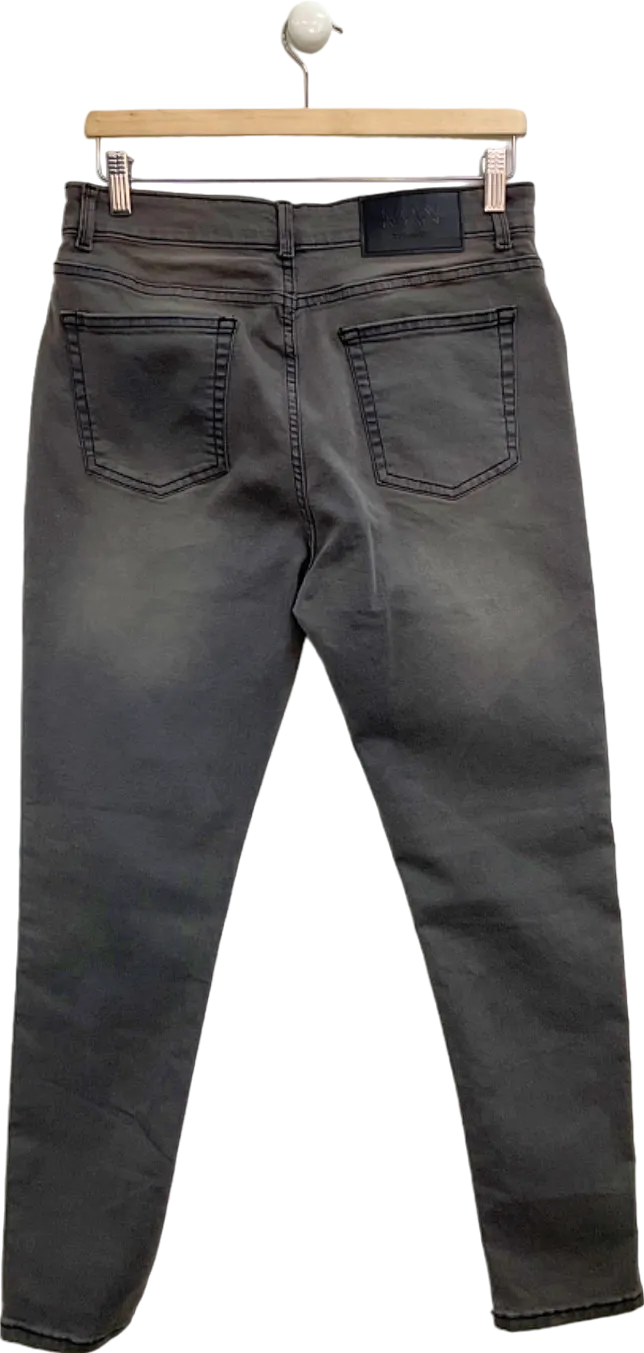 Boohoo Man Grey Skinny Jeans W34