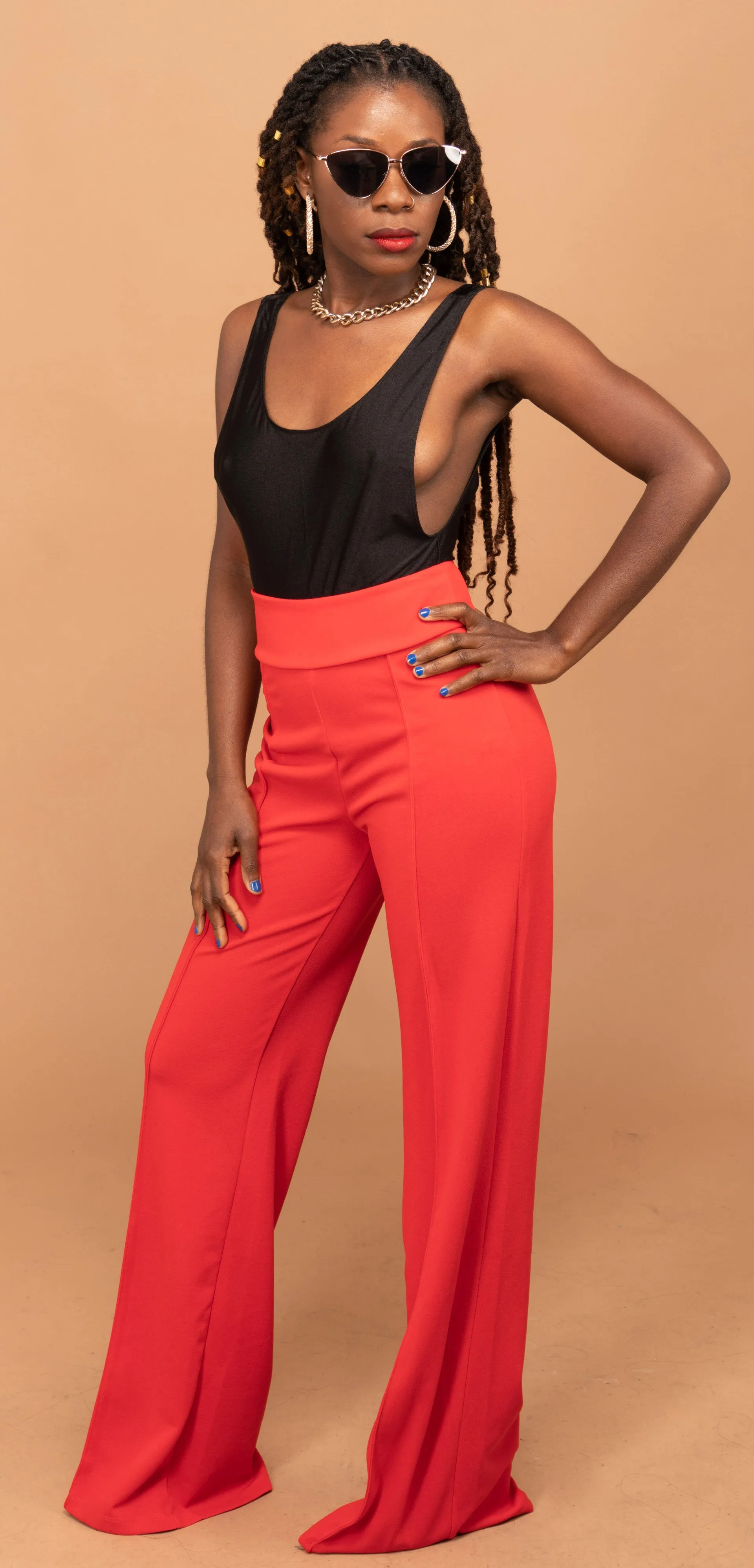 Boss Lady Wide Leg pants(Red)
