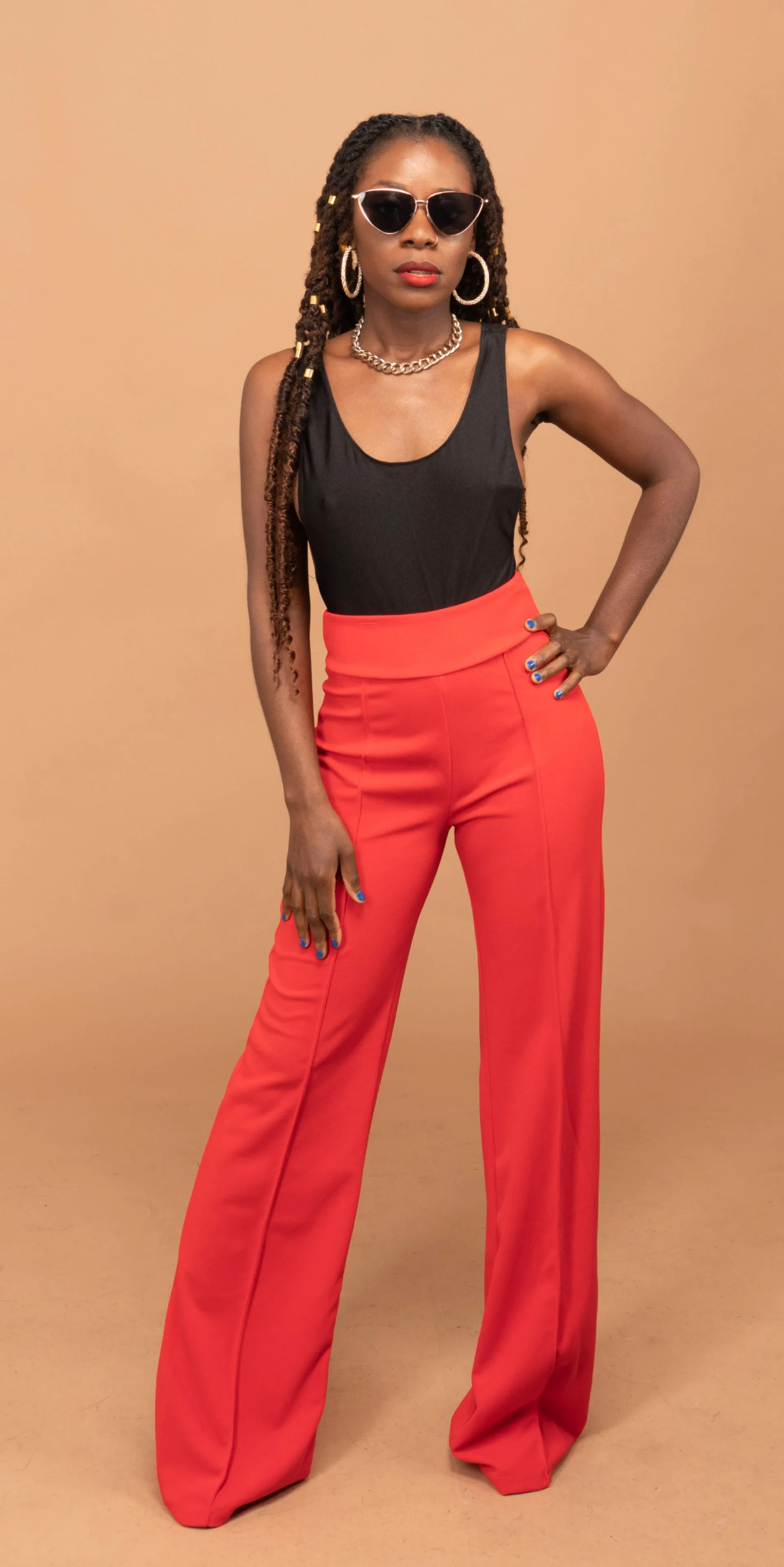 Boss Lady Wide Leg pants(Red)